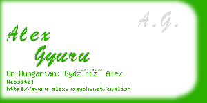 alex gyuru business card